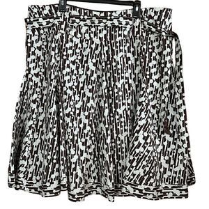 Ashley Stewart Women's Plus Brown/White A-Line Flare Skirt Size 22